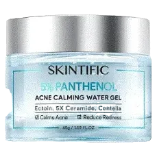 Skintific 5% Panthenol Acne Calming Water Gel fo acne-prone oily skin soothing and hydration