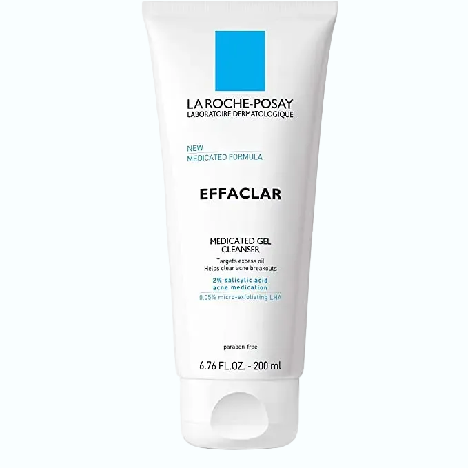 La Roche-Posay Effaclar Medicated Gel Cleanser with 2% salicylic acid for acne-prone oily skin