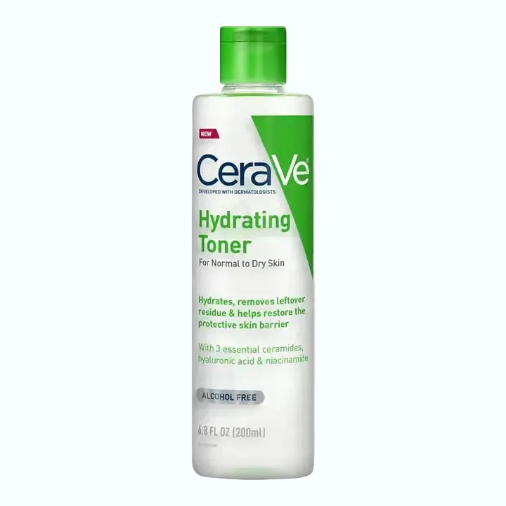 CeraVe Hydrating Toner with ceramides and hyaluronic acid for dry sensitive skin hydration