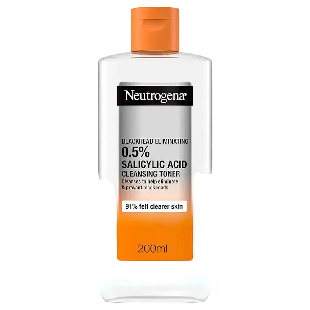 Neutrogena Blackhead Eliminating 0.5% Salicylic Acid Cleansing Toner for unclogging pores and fighting blackheads