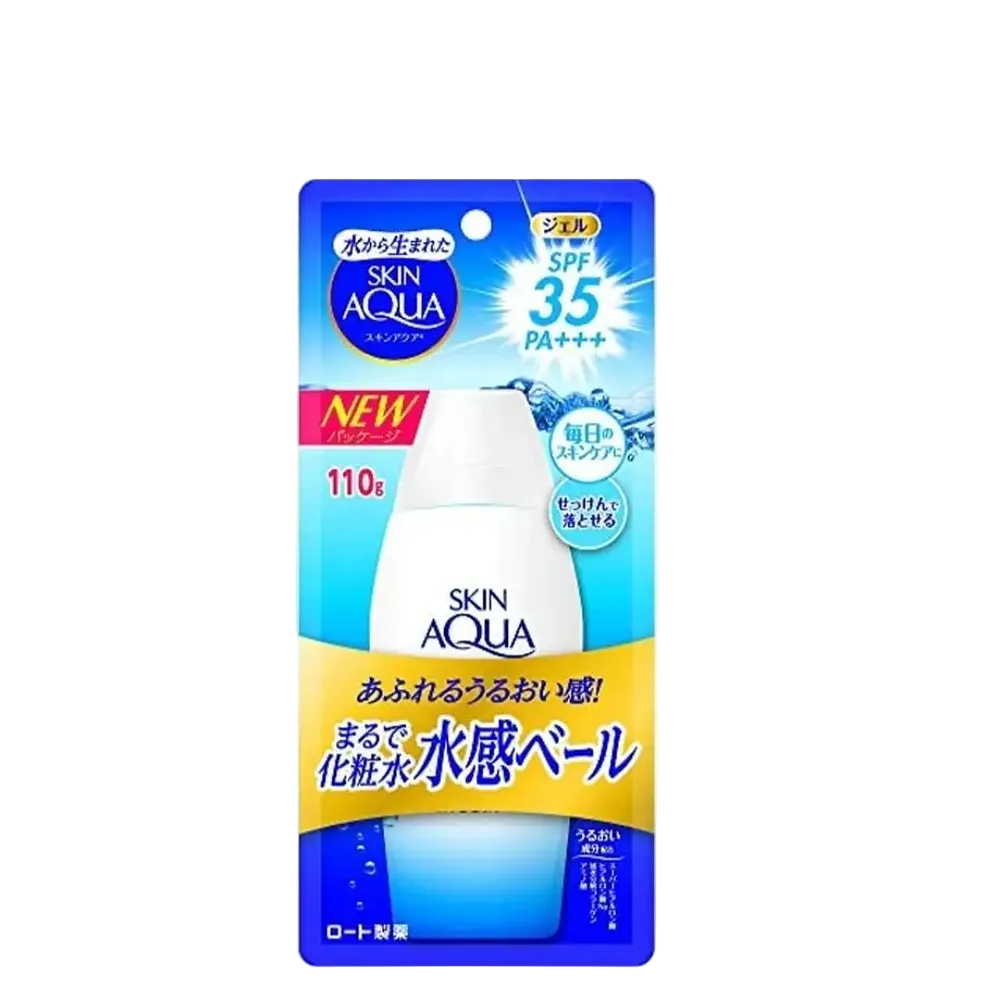Skin Aqua UV Moisture Gel SPF 35 PA+++ Japanese chemical sunscreen with hyaluronic acid for hydration