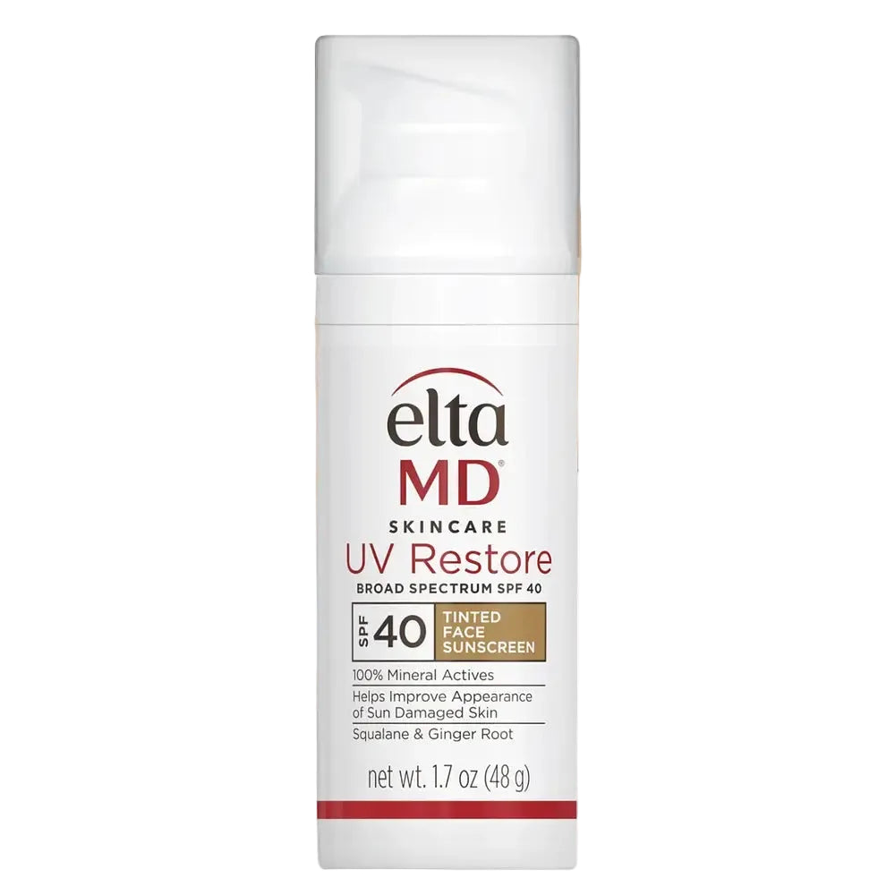 EltaMD UV Restore Tinted Broad-Spectrum SPF 40 mineral sunscreen for sun-damaged skin anti-aging