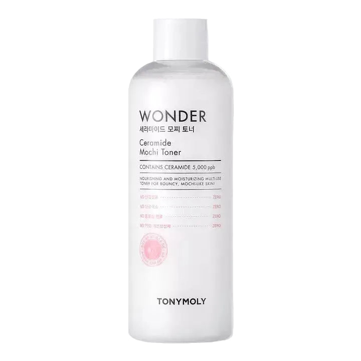 TonyMoly Wonder Ceramide Mochi Toner for hydration and barrier repair on sensitive skin