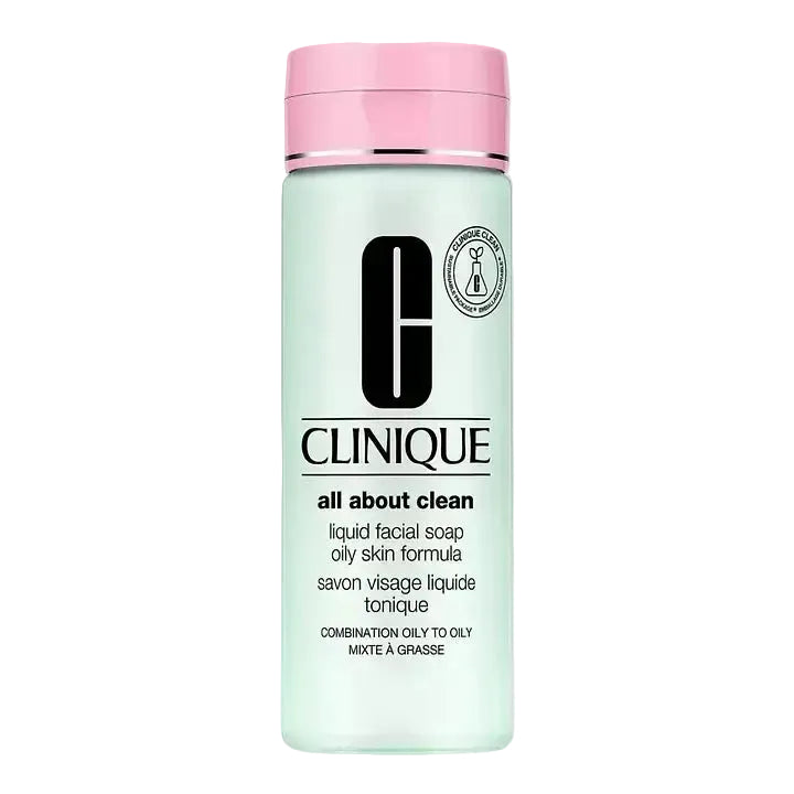 Clinique All About Clean Liquid Facial Soap gentle cleanser for dry to combination skin