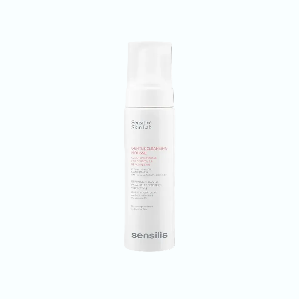 Sensilis Gentle Cleansing Mousse for sensitive and dry skin with hyaluronic acid and panthenol
