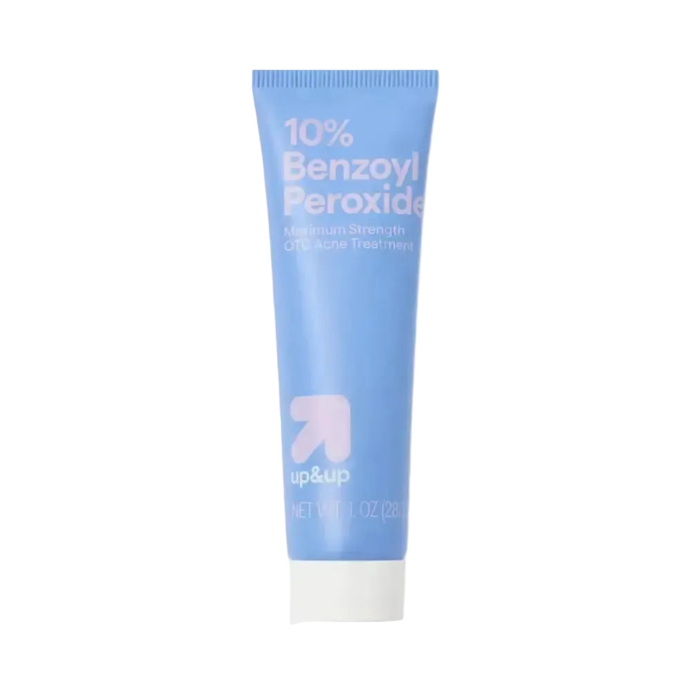 Up & Up Maximum Strength 10% Benzoyl Peroxide Gel for acne treatment and breakout prevention