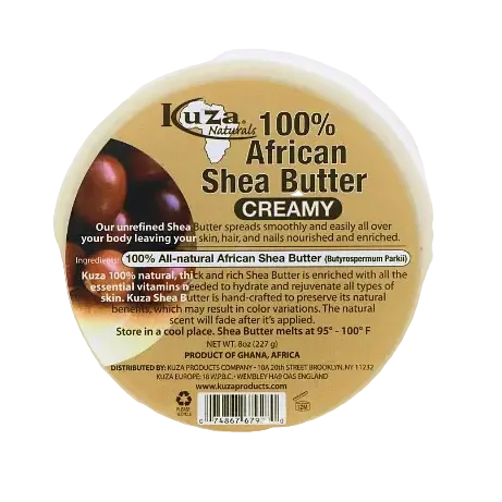 Kuza 100% African Shea Butter unrefined body butter for deep moisturizing skin hair and nails