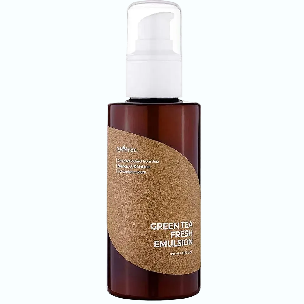aIsntree Green Tea resh Emulsion for soothing and sebum control with Jeju green tea