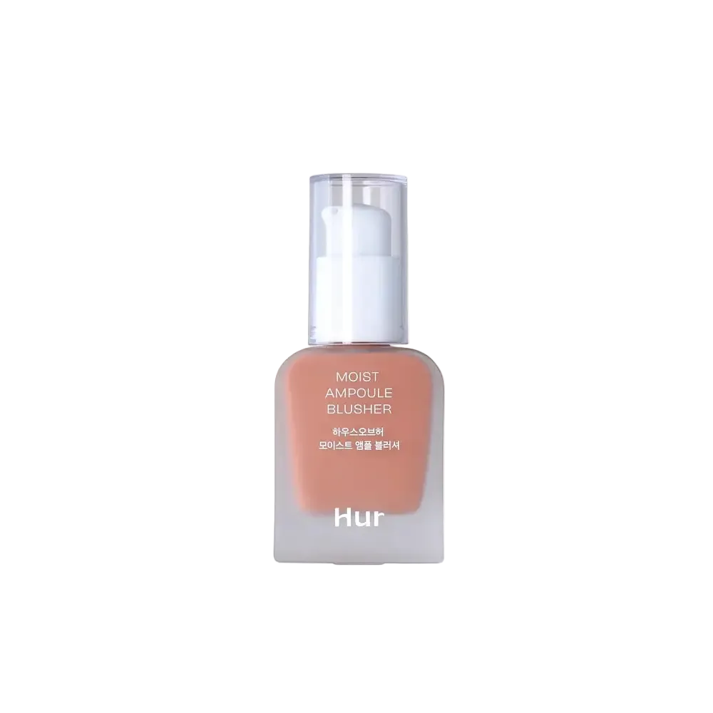 House of Hur Moist Ampoule Blusher with 50% moisture essence for hydrating, long-lasting dewy cheek color