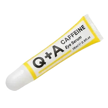 Q+A Caffeine Eye Serum for de-puffing dark circles and brightening tired under-eye area
