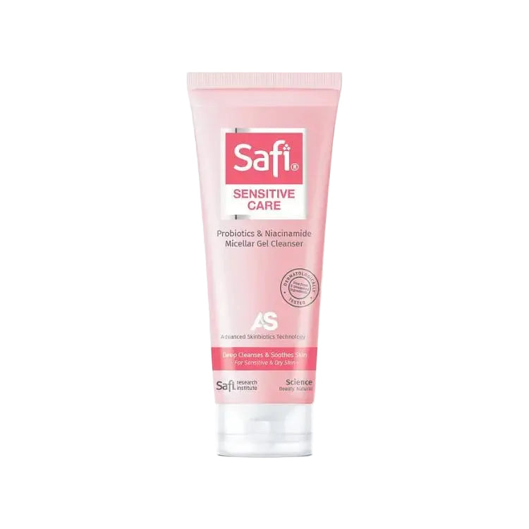 Safi Sensitive Care Probiotics & Niacinamide Gel Cleanser for sensitive skin gentle soap-free cleansing