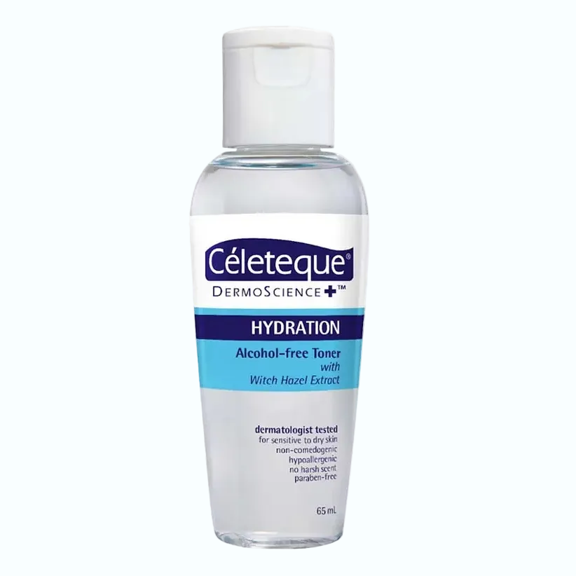 Celeteque Dermo Science Hydration Toner Alcohol-Free for sensitive to dry skin with witch hazel