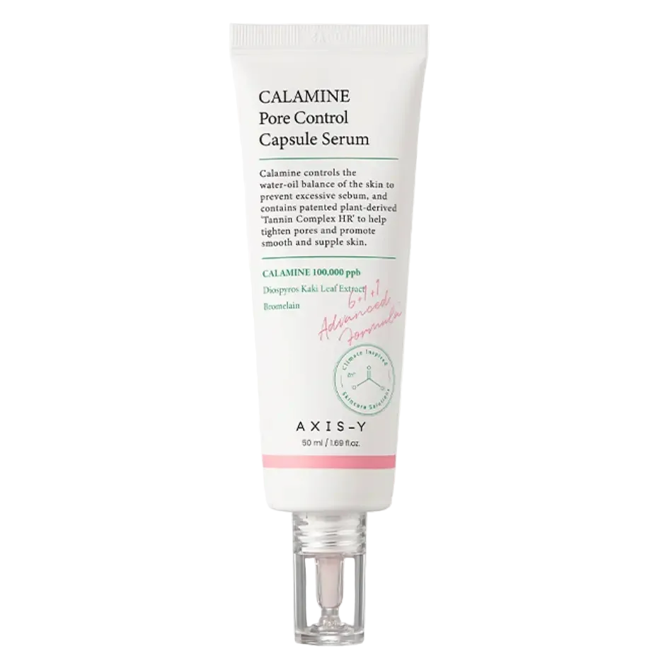 AXIS-Y Calamine Pore Control Capsule Serum for pore minimizing and sebum control