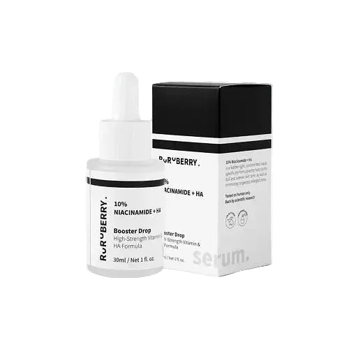 Ruruberry 10% Niacinamide + HA serum for dark spots, pores and acne