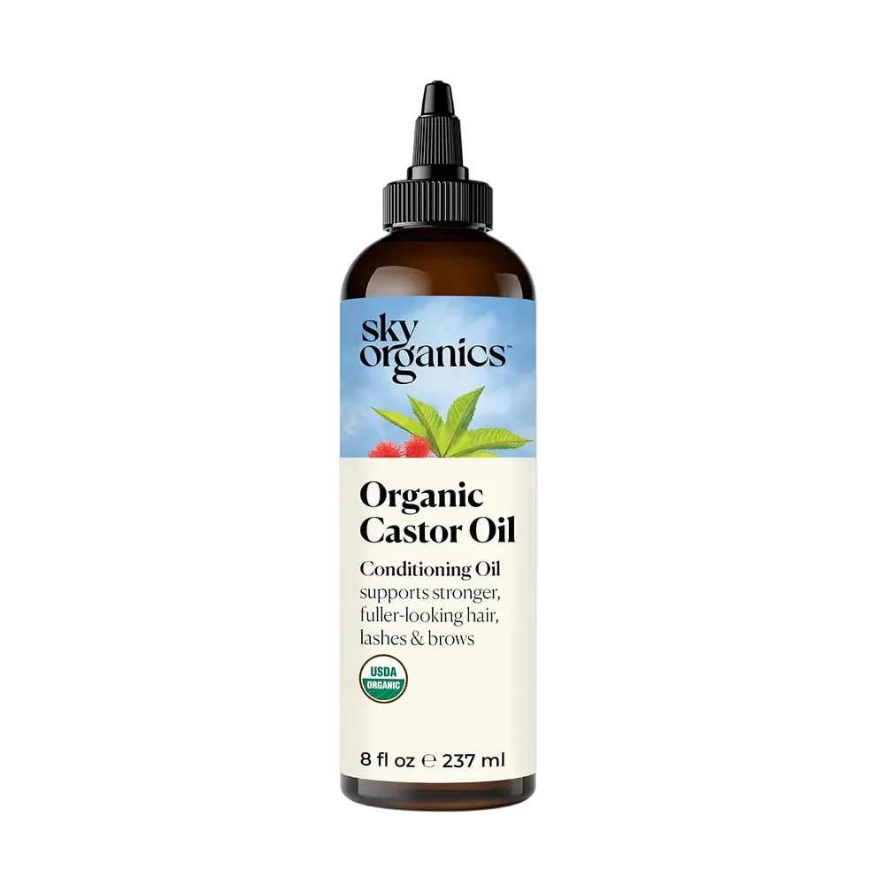 Sky Organics Organic Castor Oil for hair, skin, lashes and brows conditioning