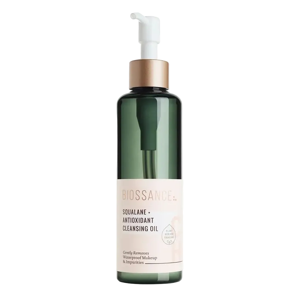 Biossance Squalane + Antioxidant Cleansing Oil for gentle makeup removal and hydration