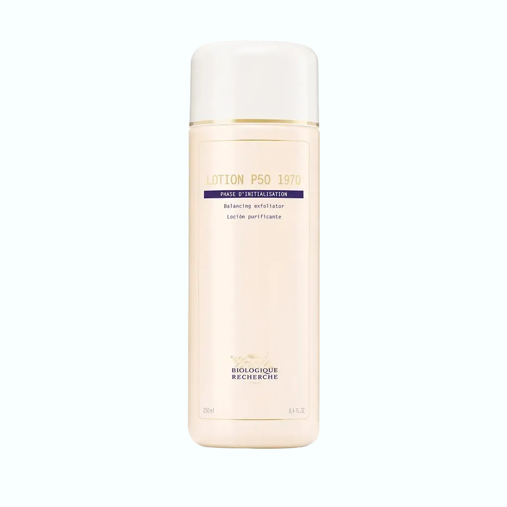 Biologique Recherche Lotion P50 1970 exfoliating toner with AHA BHA and phenol for skin refinement