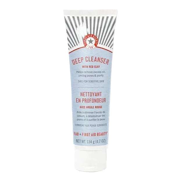 First Aid Beauty Skin Rescue Deep Cleanser with Red Clay for oily blemish-prone skin and pores