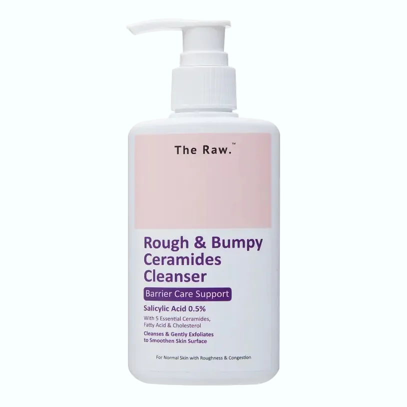 The Raw Rough and Bumpy Ceramides Cleanser with BHA and ceramides for gentle exfoliation and barrier support
