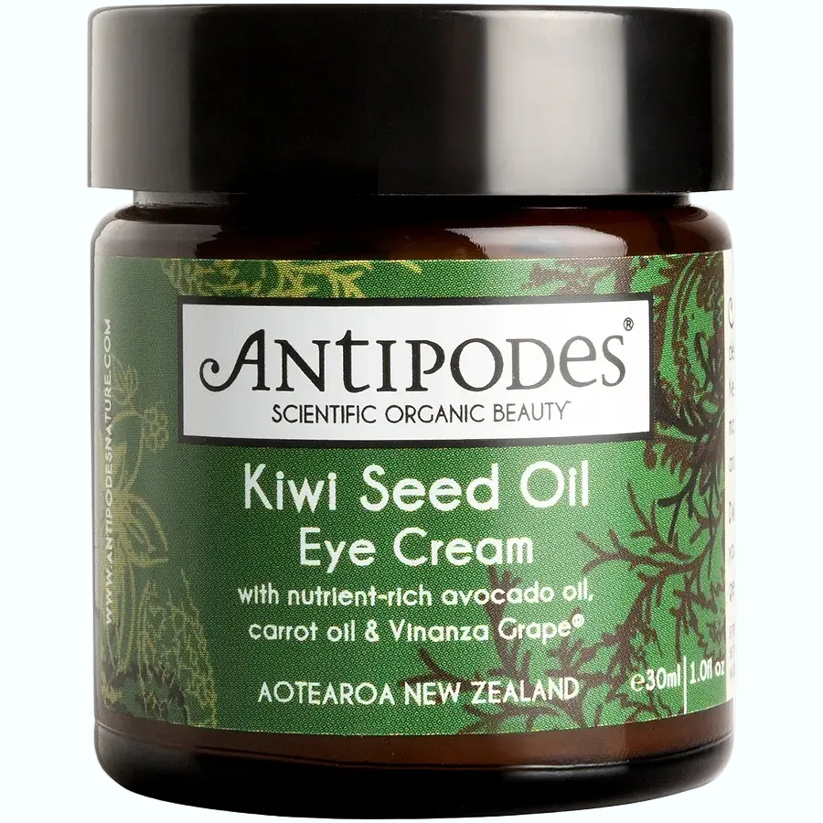 Antipodes Kiwi Seed Oil Eye Cream for fine lines and moisturizing delicate eye area