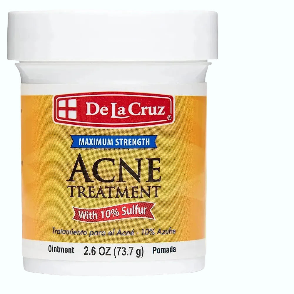 De La Cruz Sulfur Ointment 10% Maximum Strength for acne, pimples, and blackheads treatment