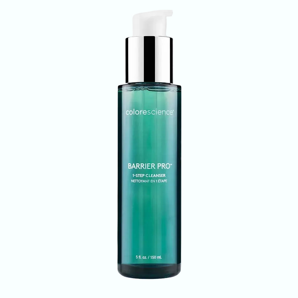 Colorescience Barrier Pro 1-Step Cleanser removes makeup and mineral sunscreen while protecting skin barrier