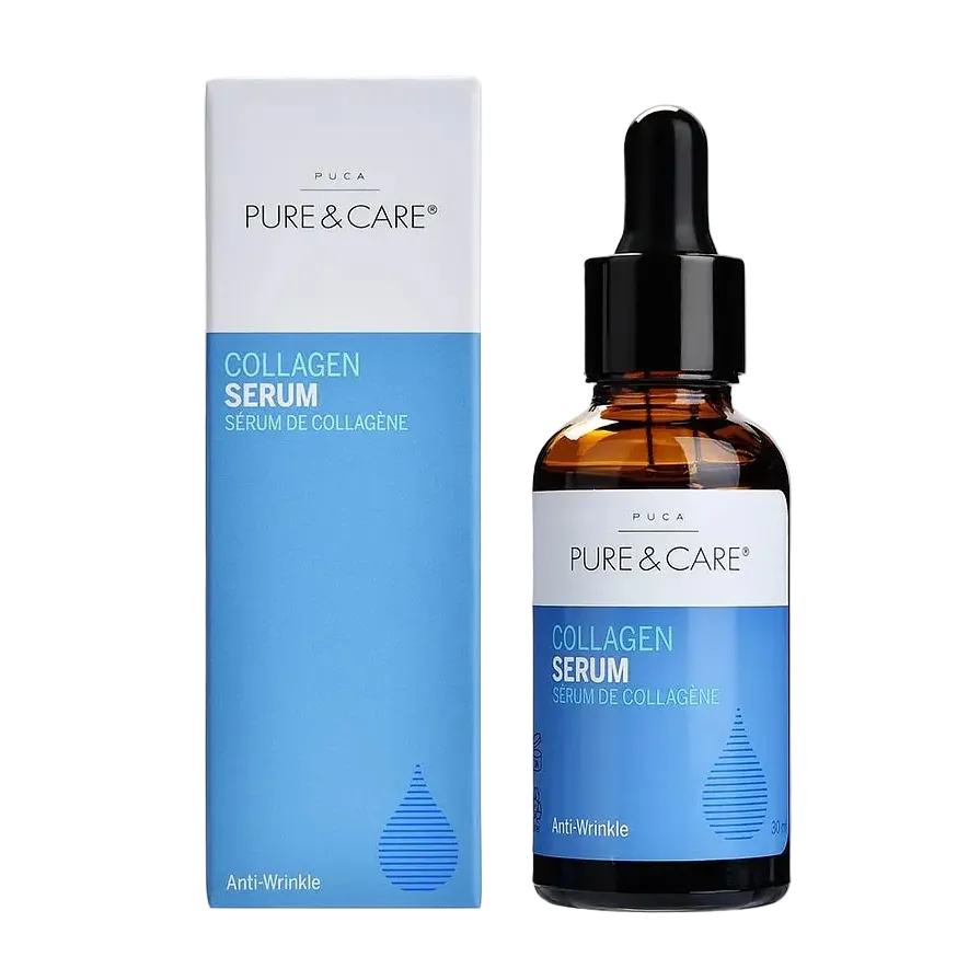 Puca Pure & Care Collagen Serum anti-aging firming serum with hydrolyzed collagen and hyaluronic acid
