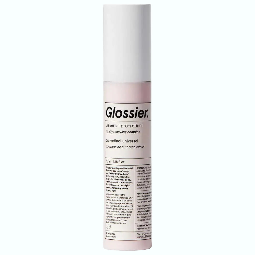 Glossier Universal Pro-Retinol serum for anti-aging and skin texture improvement