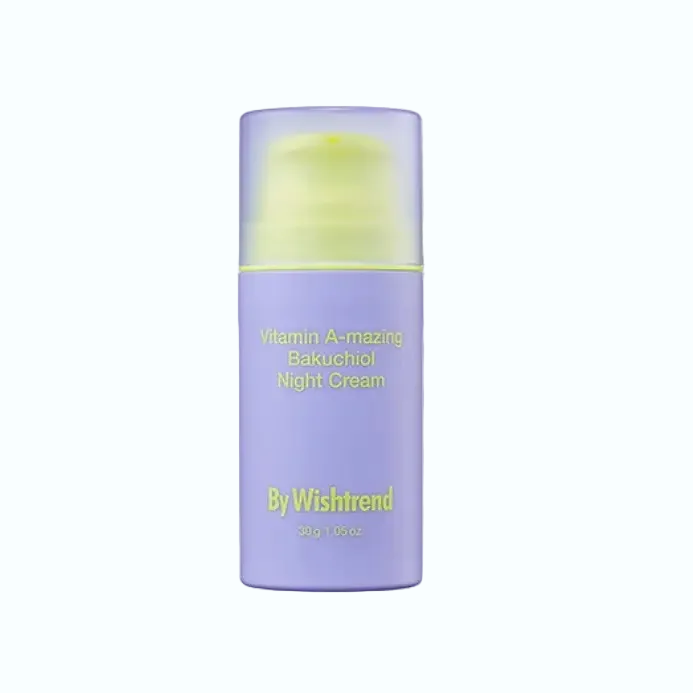 By Wishtrend Vitamin A-mazing Bakuchiol Night Cream with retinal and bakuchiol for anti-aging and skin texture