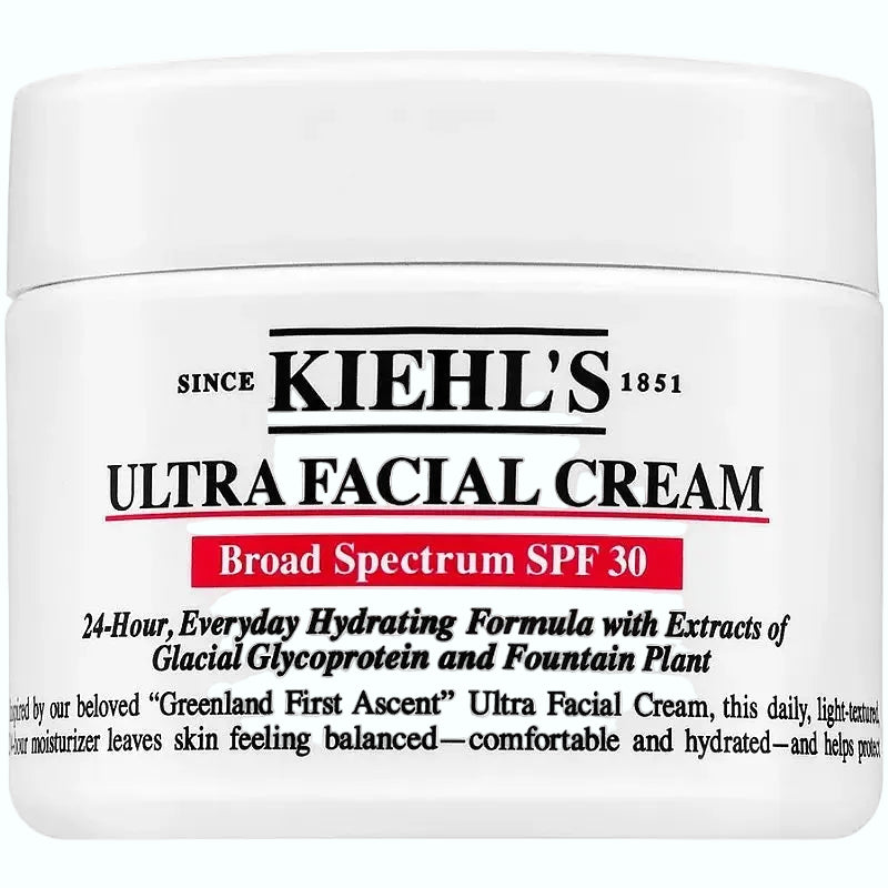 Kiehl's Ultra Facial Cream SPF 30 for daily hydration and sun protection