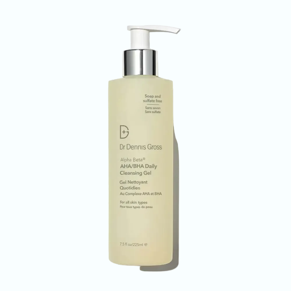 Dr. Dennis Gross Alpha Beta AHA/BHA Daily Cleansing Gel for exfoliating and brightening dull skin