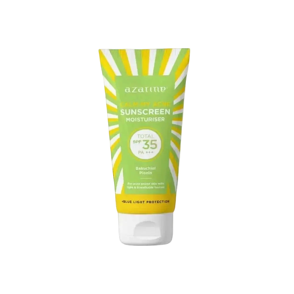 Azarine Calm My Acne Sunscreen Moisturiser SPF35 for acne-prone and oily skin