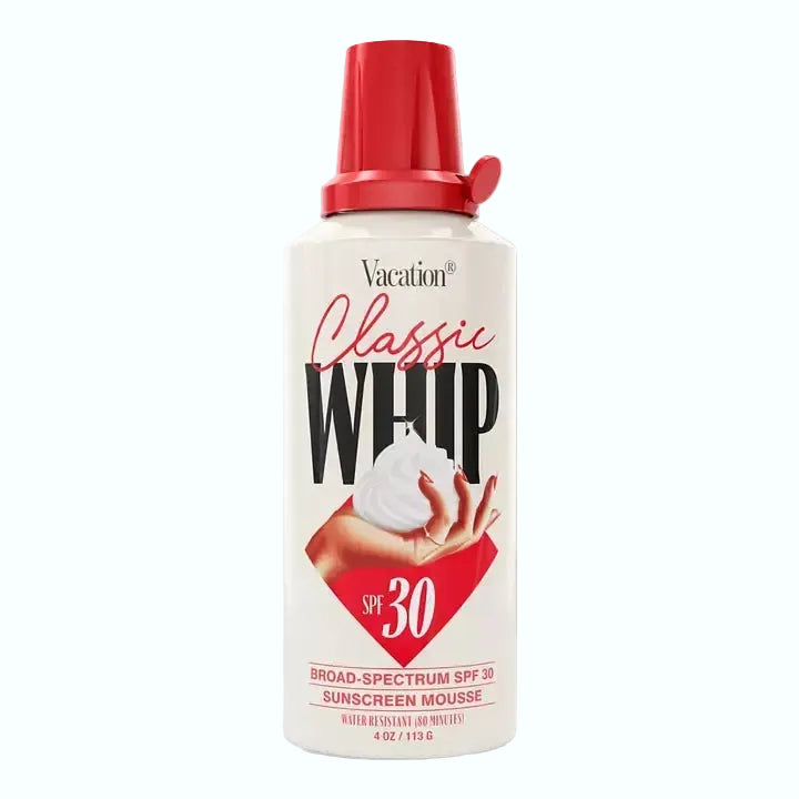 Vacation Classic Whip SPF 30 Sunscreen Mousse with coconut oil and aloe vera for sun protection