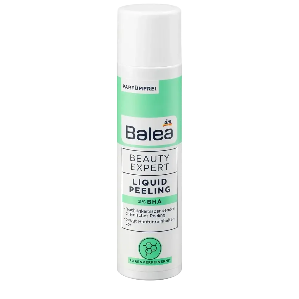 Balea Liquid Peeling 2% BHA chemical exfoliator for acne and pore control