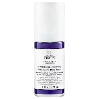 Kiehl's Micro-Dose Anti-Aging Retinol Serum with Ceramides and Peptide for wrinkle reduction and firming