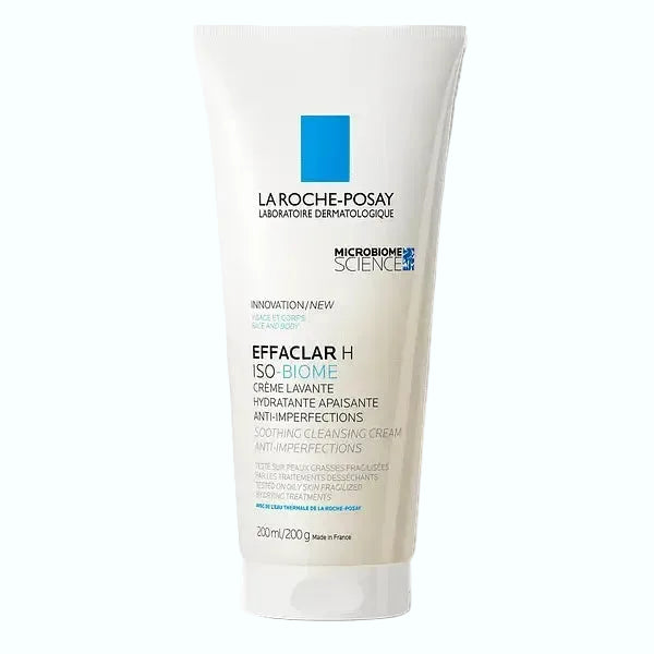La Roche-Posay Effaclar H Iso-Biome Cleansing Cream for sensitive acne-prone skin hydration and soothing