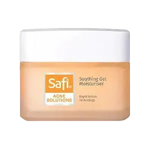 Safi Acne Solutions Soothing Gel Moisturiser with AHA, BHA and niacinamide for acne-prone oily skin