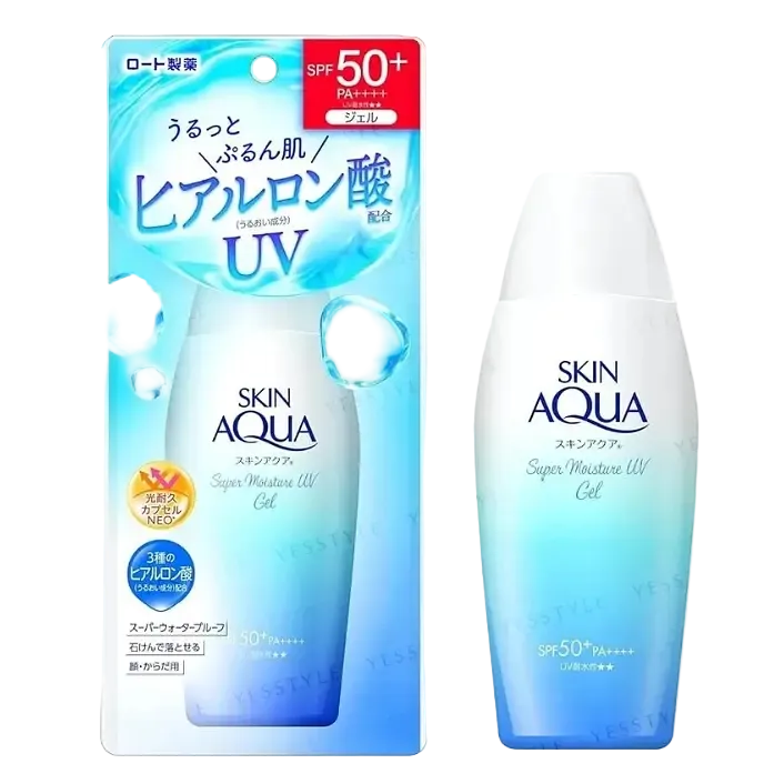 Skin Aqua Super Moisture UV Gel SPF 50+ PA++++ Japanese hydrating chemical sunscreen with hyaluronic acid