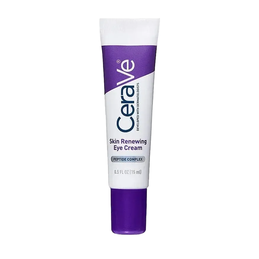 CeraVe Skin Renewing Eye Cream with ceramides and peptides for under-eye hydration and dark circles