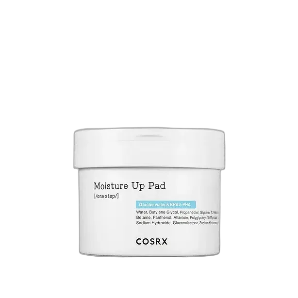 COSRX One Step Moisture Up Pad with BHA and hyaluronic acid for hydration and gentle exfoliation