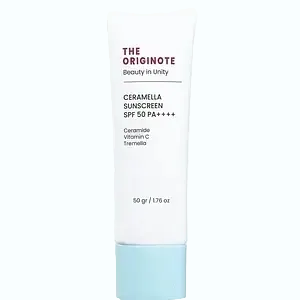The Originote eramella Sunscreen SPF 50 PA++++ hybrid mineral-chemical sunscreen with ceramides for sensitive skin