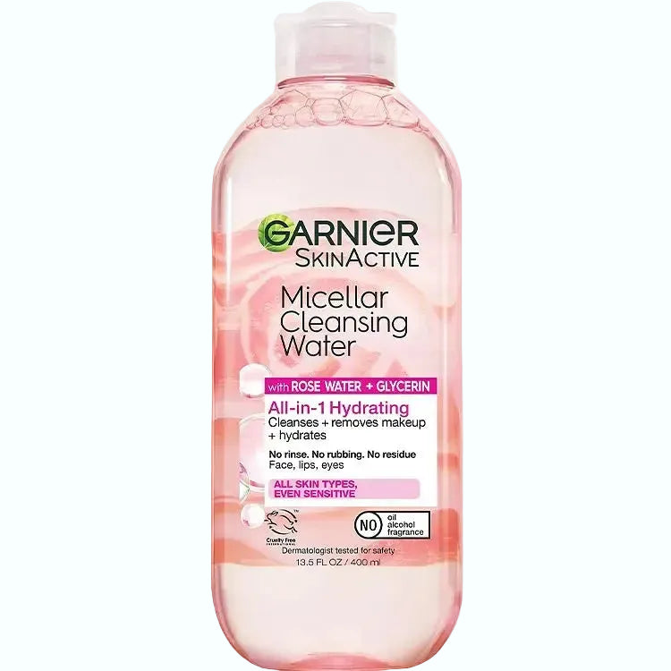 Garnier SkinActive Water Rose Micellar Cleansing Water for gentle makeup removal and hydration