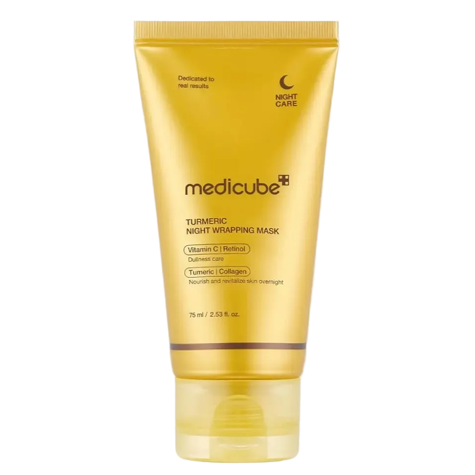 Medicube Kojic Acid Turmeric Night Wrapping Mask for brightening dark spots and overnight radiance