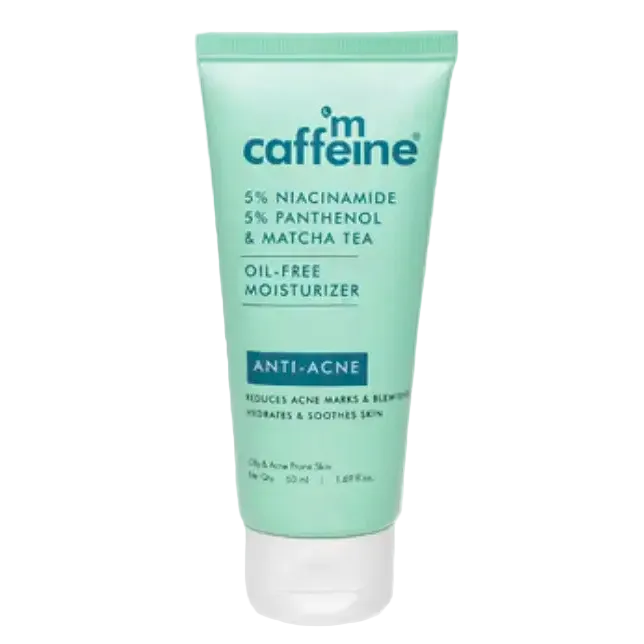 mCaffeine 10% Niacinamide, 5% Panthenol & Matcha Tea Oil-Free Moisturizer for oily, acne-prone skin
