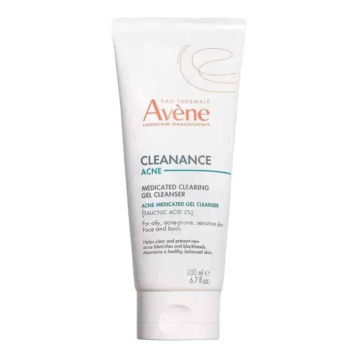 Avène Cleanance Acne Medicated Clearing Gel Cleanser with 2% salicylic acid for oily acne-prone sensitive skin