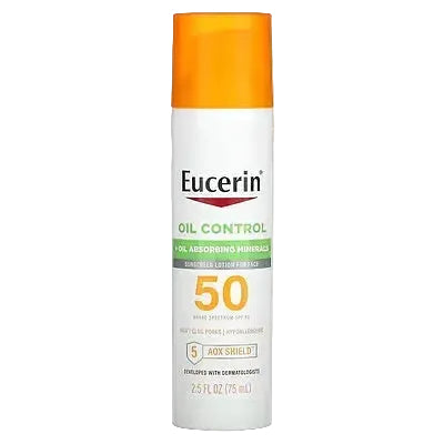 Eucerin Face Oil Control Sunscreen Lotion SPF 50 for oily acne-prone skin matte finish