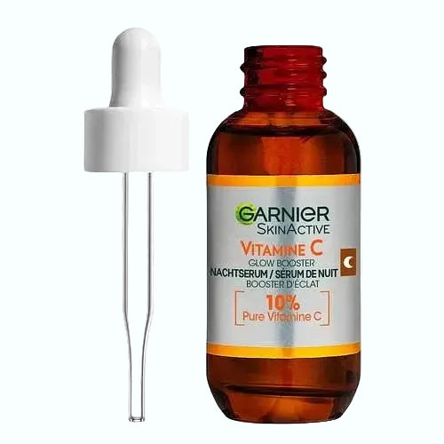 Garnier Vitamin C Gow Booster Night Serum for brightening and dark spot reduction