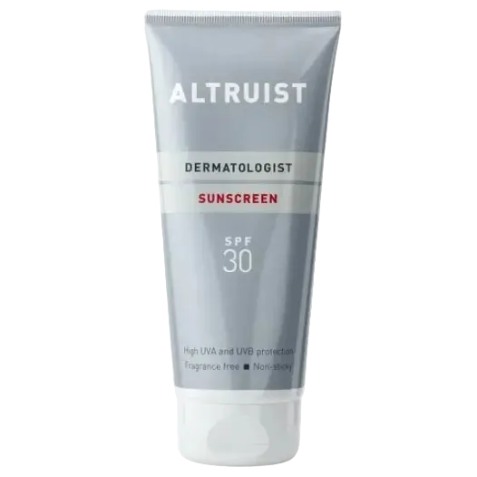 Altruist Dermatologist Sunscreen SPF 30 broad spectrum UVA UVB protection for sensitive skin