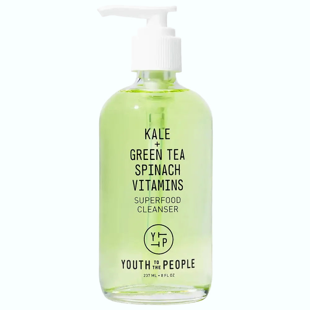 Youth To The People Superfood Antioxidant Cleanser with kale, spinach, and green tea for gentle cleansing