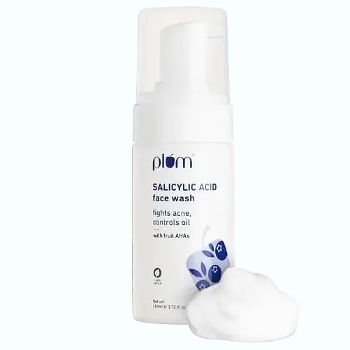 Plum Goodness 1% Salicylic Acid Foaming Face Wash for acne-prone skin and exfoliation